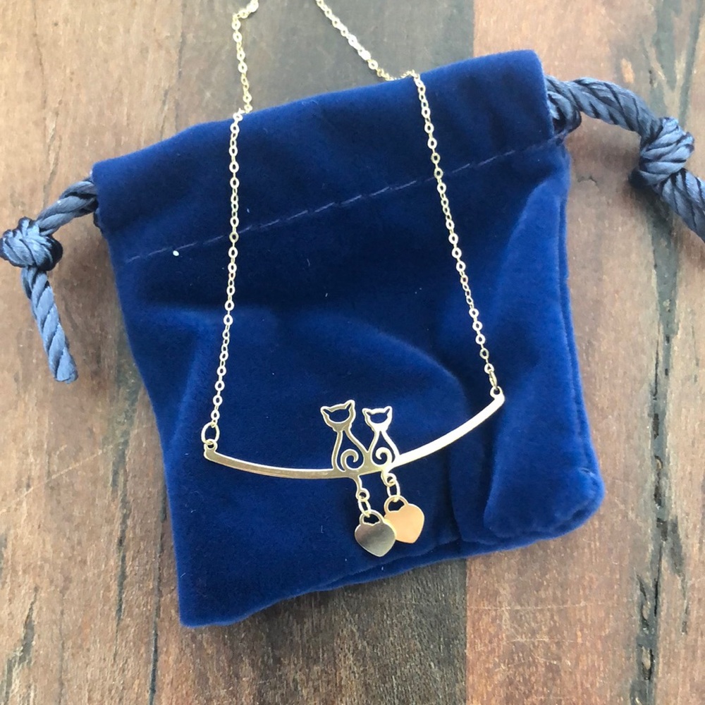 Stefano 14 karat cat necklace
